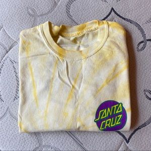 santa cruz other dot yellow tie dye t-shirt